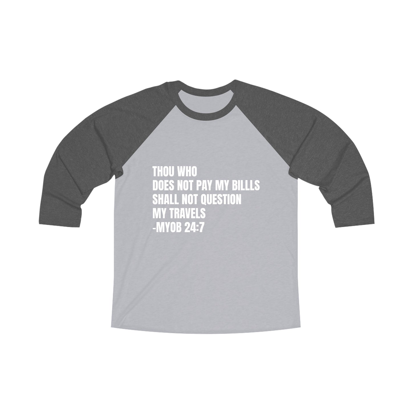 "Mood 24:7" Unisex Tri-Blend 3\4 Raglan Tee
