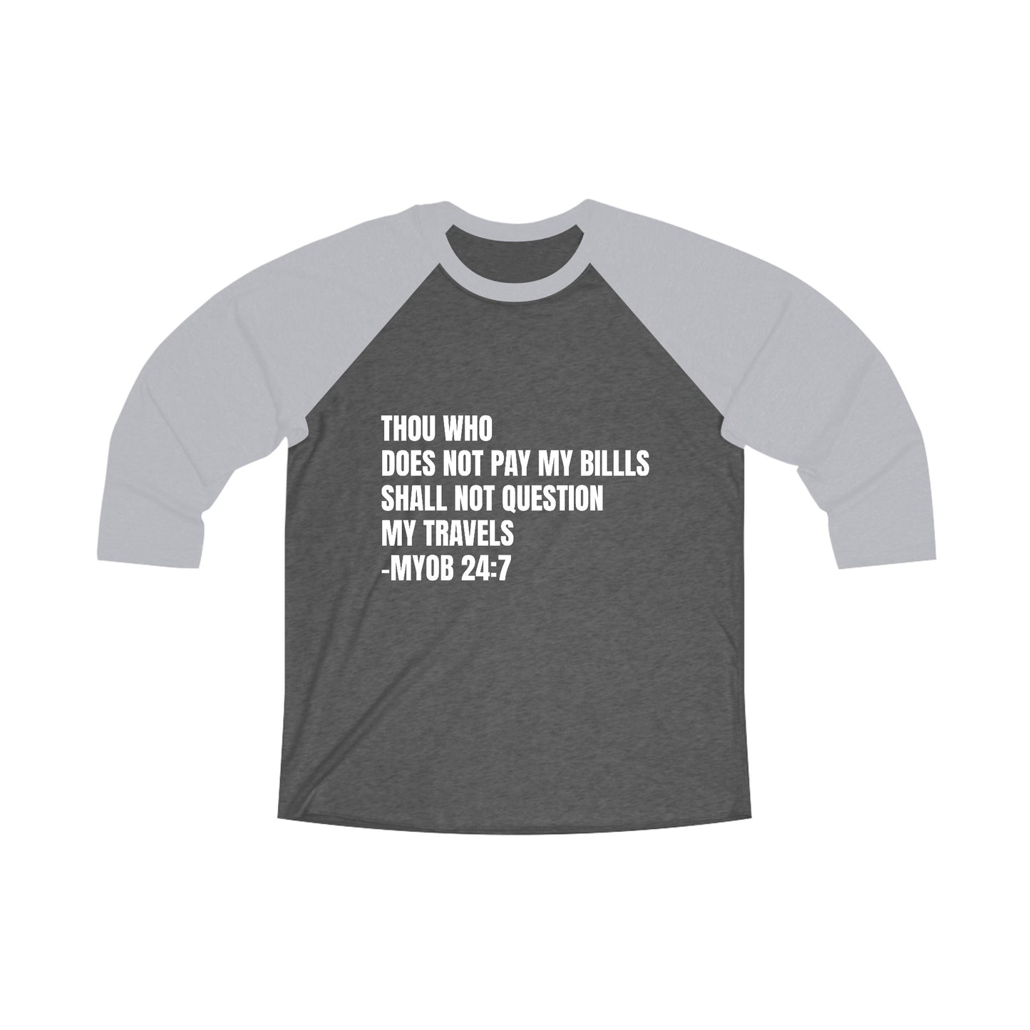 "Mood 24:7" Unisex Tri-Blend 3\4 Raglan Tee